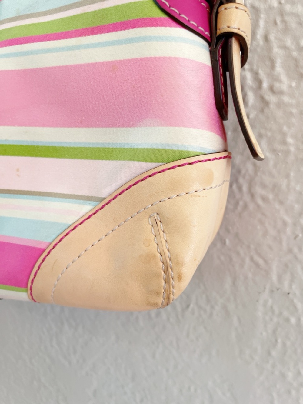 Coach Y2K Pink Stripe Soho Shoulder Bag & Matching Wallet Set Vintage Rare - Picture 14 of 16